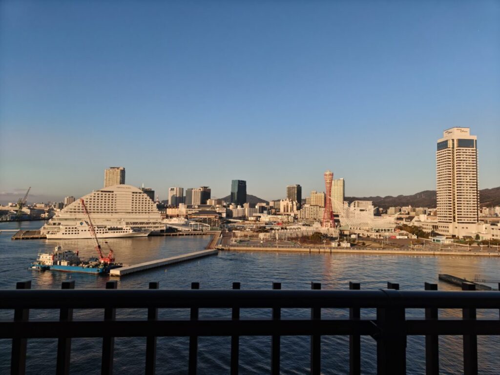 神戸みなと温泉温泉蓮 テラスからの景色