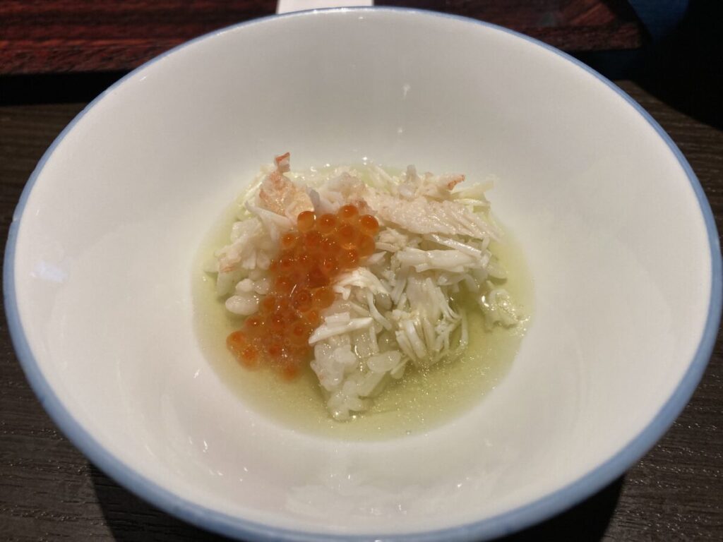 佳松苑:自作カニいくら茶漬け