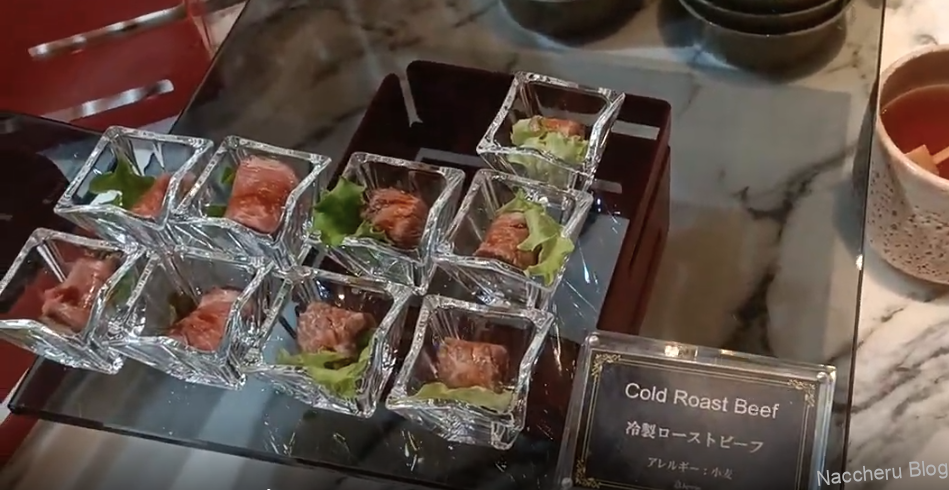 ホテル川久:冷製ローストビーフ