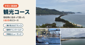 【夕日ヶ浦温泉 観光コース】海が見えるブランコ・城崎マリンワールド・天橋立レビュー